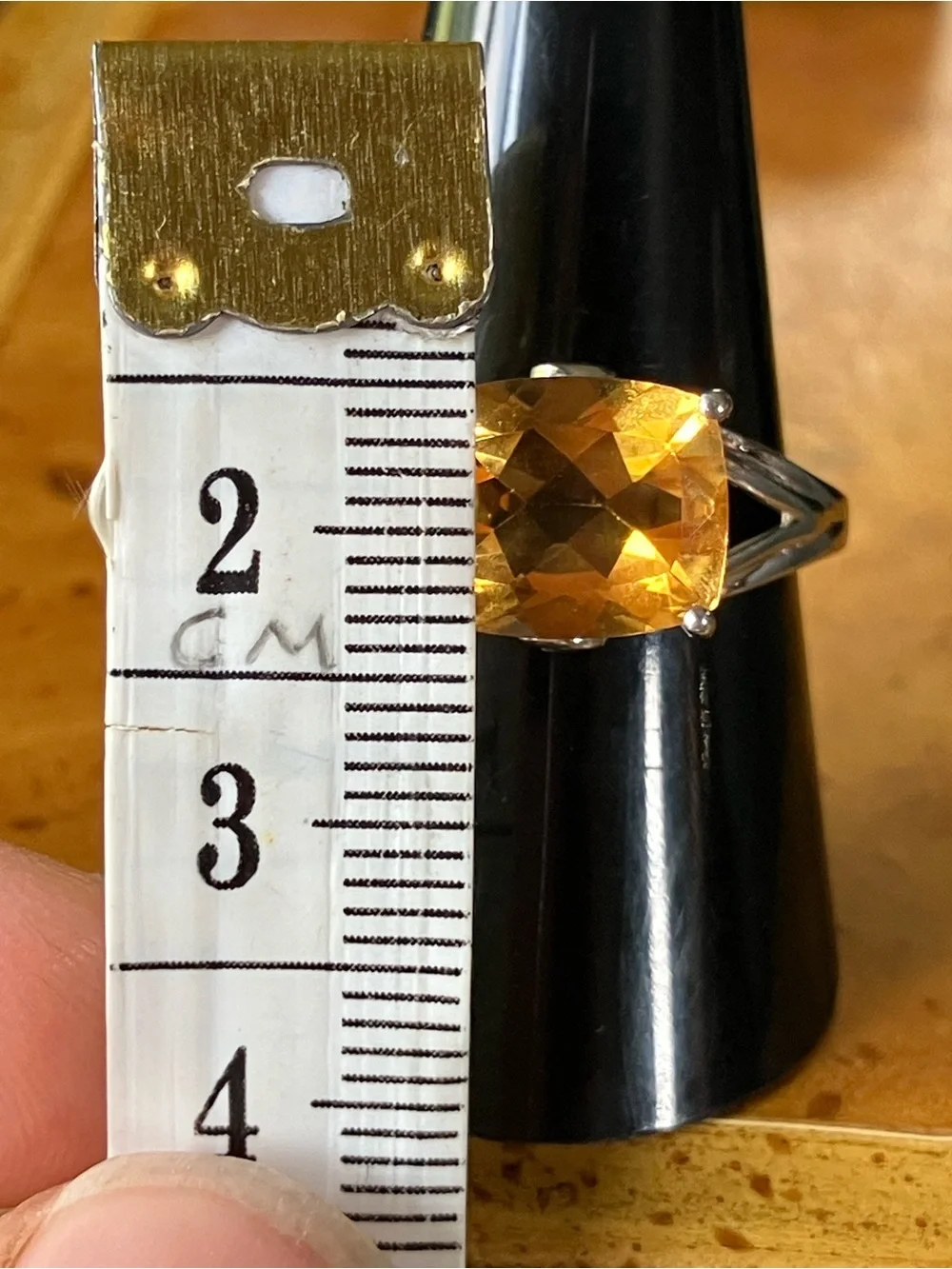 Brazilian Citrine Sterling Silver Ring Size 9